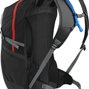 CamelBak Fourteener 26 Hiking Hydration Pack - Hike Backpack - 100 oz, Graphite/Red Poppy