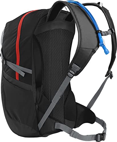 CamelBak Fourteener 26 Hiking Hydration Pack - Hike Backpack - 100 oz, Graphite/Red Poppy