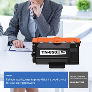 EDH Compatible TN850 TN-850 Toner Cartridge Replacement for Brother High Yield Compatible with DCP-L5600DN MFC-L6750DW L5700DW L5800DW L6800DW HL-L5200DW/DWT L6250DW L5100DN Printer (2 Pack,Black)