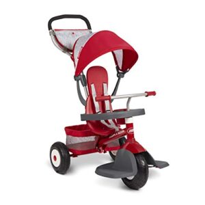 radio flyer ultimate all-terrain stroll ‘n trike, kids and toddler tricycle, red toddler bike, for ages 9 months – 5 years