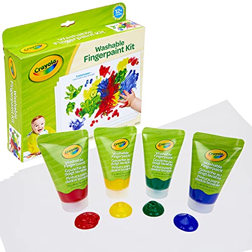 Crayola My First Finger Paint For Toddlers, Painting Paper, Kids Indoor Activities At Home, Gift