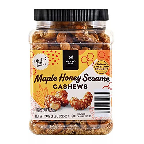 Member's Mark Maple Honey Sesame Cashews (19 Ounce), 1 Count