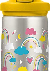 CamelBak Eddy+ Kids 12 oz Bottle, Insulated Stainless Steel with Straw Cap - Leak Proof When Closed, Rainbow Love