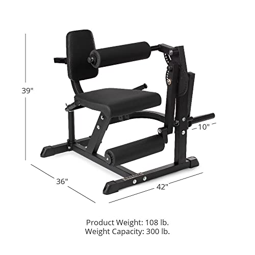 Titan Fitness Adjustable Plate Loaded Leg Extension and Curl Machine, Rated 300 LB, Rotary Specialty Machine Develops Quads and Hamstrings