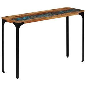 vidaxl console table hall side living room solid mango wood/reclaimed wood