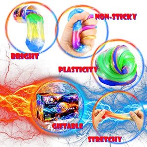 Galaxy Slime 24 Pack, Slime Party Favors for Girls Boys, Unicorn Color Slime Pack for Kids Goodie Bag Stuffers- Pretty Soft, Stretchy & Non Sticky Slime Kit for Girls Boys Ages 5 6 7 8 12