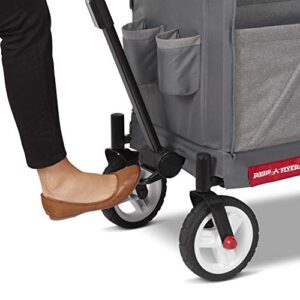 Radio Flyer Odyssey Stroll 'N Wagon, Grey Push Wagon with Canopy and Bag, 1+ Years