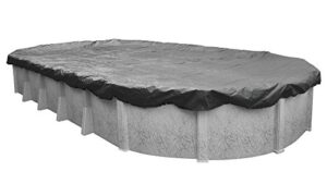 pool mate 512141-4-pm 20-year professional-grade winter oval above-ground pool cover, 21 x 41-ft, charcoal