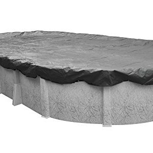 Pool Mate 512141-4-PM 20-Year Professional-Grade Winter Oval Above-Ground Pool Cover, 21 x 41-ft, Charcoal