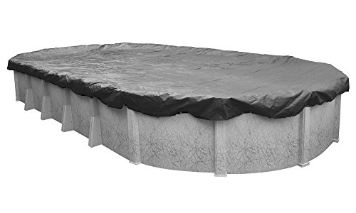 Pool Mate 512141-4-PM 20-Year Professional-Grade Winter Oval Above-Ground Pool Cover, 21 x 41-ft, Charcoal