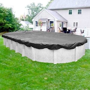 Pool Mate 512141-4-PM 20-Year Professional-Grade Winter Oval Above-Ground Pool Cover, 21 x 41-ft, Charcoal