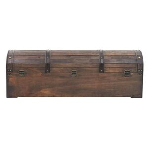 vidaXL Storage Chest Solid Wood,Vintage Style,Treasure Chest Box Decorative Storage Chest Box with Lock,Handcrafted Decorative Boxes with Lids for Home Decor,Wood Box with Lid,47.2"x15.7"x19.6"