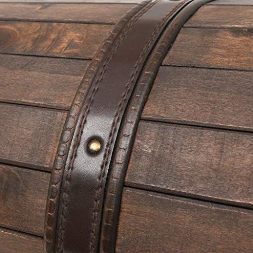 vidaXL Storage Chest Solid Wood,Vintage Style,Treasure Chest Box Decorative Storage Chest Box with Lock,Handcrafted Decorative Boxes with Lids for Home Decor,Wood Box with Lid,47.2"x15.7"x19.6"