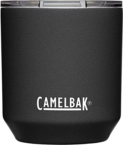 CamelBak Horizon 10 oz Rocks Tumbler - Cocktail Glass - Insulated Stainless Steel - Tri-Mode Lid, Black