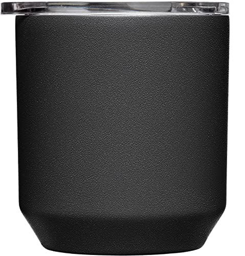 CamelBak Horizon 10 oz Rocks Tumbler - Cocktail Glass - Insulated Stainless Steel - Tri-Mode Lid, Black