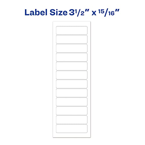 Avery Dot Matrix Printer Address Labels, 15/16" x 3 1/2", White, 5,000 Customizable Blank Labels (4013)