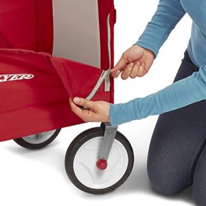 Radio Flyer 3-in-1 EZ Folding Wagon Ride On For Kids, Garden, & Cargo, Red Collapsible Wagon