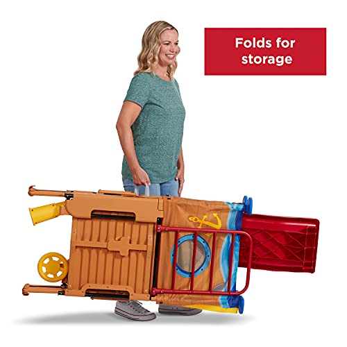 Radio Flyer Play & Fold Away Pirate Ship, Toddler Climber, Kids Playhouse for Ages 2-5
