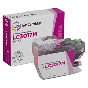 ld compatible ink cartridge replacement for brother lc3017m high yield (magenta)