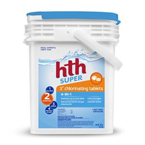 hth 42014 super 3-inch chlorinating tablets swimming pool chlorine, 35 lbs
