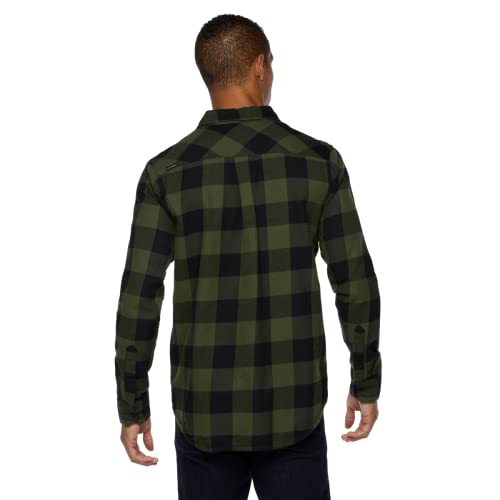 Black Diamond Mens Zodiac Flannel Long Sleeve Shirt, Dark Crimson/Smoke Plaid, X-Large