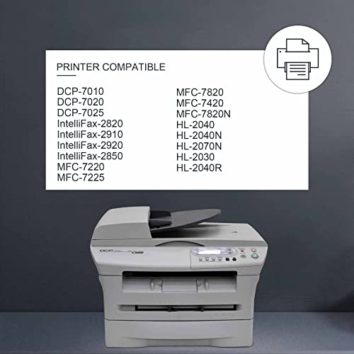 DRAWN TN-350 Toner Cartridge Compatible TN350 Toner Replacement for Brother DCP-7010 7020 7025 MFC-7220 7225 7820 7420 7820N HL-2040 2040N 2070N 2030 2040R Printer, 1-Pack Black