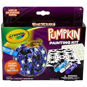 Crayola Galaxy No Carve Pumpkin Decorating Kit, Less Mess Kids Paint Set, Glow in The Dark Stickers