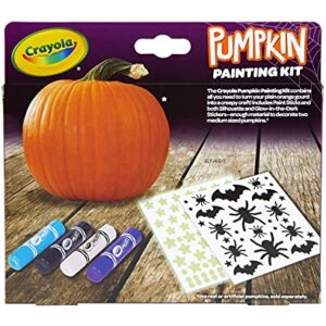 Crayola Galaxy No Carve Pumpkin Decorating Kit, Less Mess Kids Paint Set, Glow in The Dark Stickers