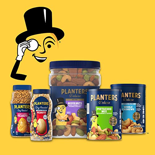 PLANTERS Deluxe Salted Whole Cashews, Party Snacks, Plant-Based Protein 33oz (1 Container)