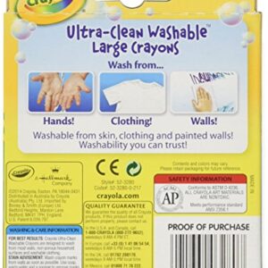 Crayola 8 Count Ultra Clean Washable Large Crayons Color Max (Pack of 3)