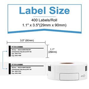 COLORWING Compatible Brother Labels DK-1201 12 Rolls and Compatible Continuous Labels DK-2205 8 Rolls