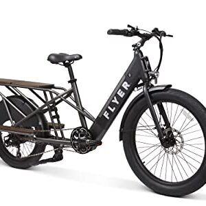 Radio Flyer Flyer, Longtail Electric Bike, Black eBike, 48V 500W Controller, 220 lbs Max Weight Capacity, for Ages 16 Years +