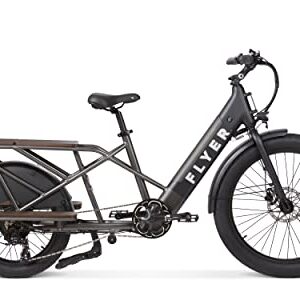 Radio Flyer Flyer, Longtail Electric Bike, Black eBike, 48V 500W Controller, 220 lbs Max Weight Capacity, for Ages 16 Years +