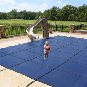 Blue Wave 15-ft x 30-ft Rectangular In Ground Pool Safety Cover - Blue