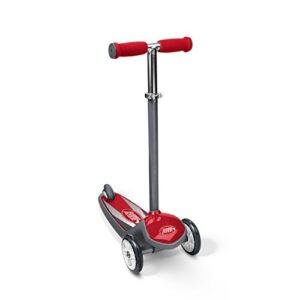 radio flyer color fx ez glider 3 wheel kid’s scooter, red kick scooter, for ages 3+ years