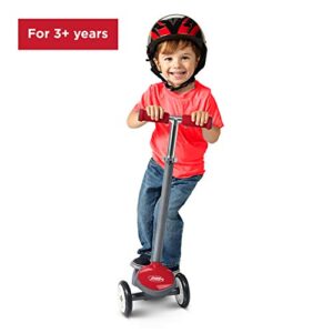 Radio Flyer Color FX EZ Glider 3 Wheel Kid's Scooter, Red Kick Scooter, for Ages 3+ Years