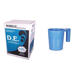 robelle 4024 d.e./diatomaceous earth powder for swimming pools, 24-pound & blue devil d.e. scoop with handle, perfect for swimming pools