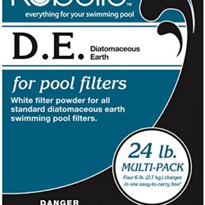 Robelle 4024 D.E./Diatomaceous Earth Powder for Swimming Pools, 24-Pound & Blue Devil D.E. Scoop with Handle, Perfect for Swimming Pools