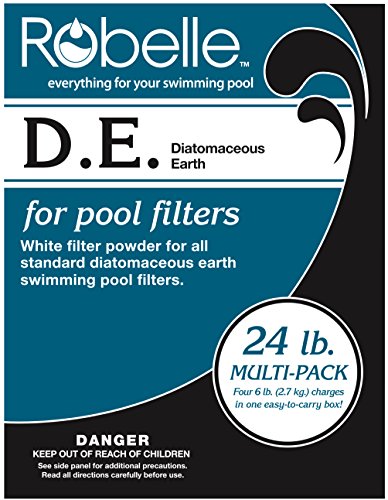 Robelle 4024 D.E./Diatomaceous Earth Powder for Swimming Pools, 24-Pound & Blue Devil D.E. Scoop with Handle, Perfect for Swimming Pools