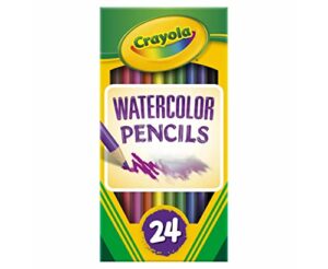 crayola 24ct watercolor colored pencils, watercolor paint alternative, craft supplies