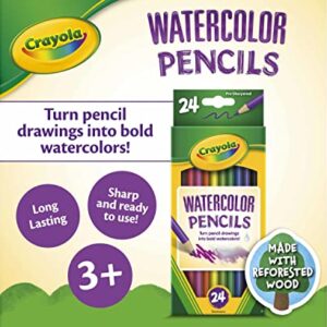 Crayola 24ct Watercolor Colored Pencils, Watercolor Paint Alternative, Craft Supplies