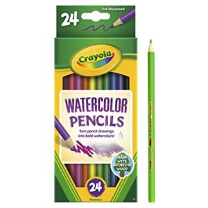 Crayola 24ct Watercolor Colored Pencils, Watercolor Paint Alternative, Craft Supplies