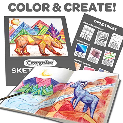 Crayola Sketch & Color (70pcs), Art Kit for Kids, Includes Coloring Kit, Art Case & Sketch Book, Gifts for Kids Ages 8+