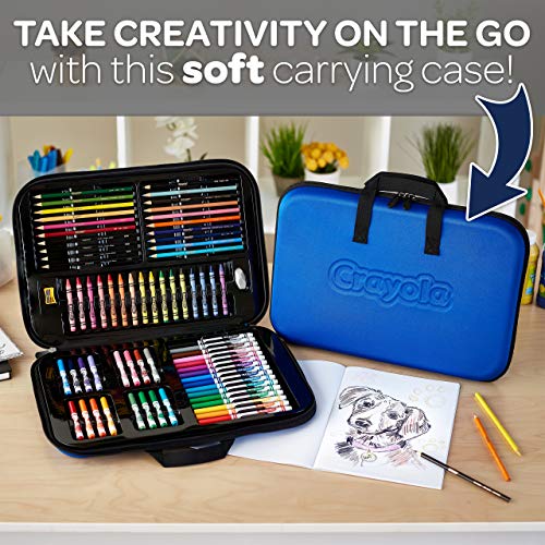 Crayola Sketch & Color (70pcs), Art Kit for Kids, Includes Coloring Kit, Art Case & Sketch Book, Gifts for Kids Ages 8+