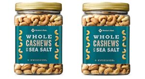 member’s mark roasted whole cashews with sea salt (33 oz.) (pack of 2)