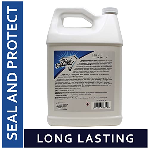 Black Diamond Stoneworks NEX-GEN Natural Stone Penetrating Sealer: Seals & Protects; Granite, Marble, Travertine, Limestone and Grout. 1-Quart AND Stone & Tile Intensive Cleaner 1-Quart