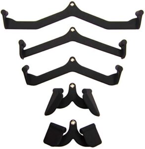 balancefrom cable machine attachments 5-piece combo black