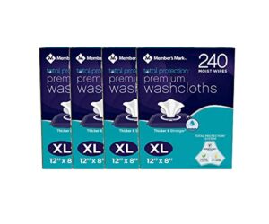member’s mark adult washcloths (240 ct.) pack of 4