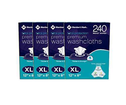 Member's Mark Adult Washcloths (240 ct.) Pack of 4