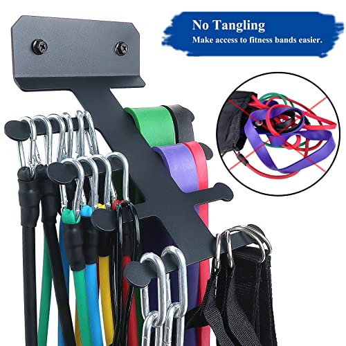 Resistance Band Rack Band Storage Hanger Gym Equipment Organizer Pull Up Bands Rack Resistance Bands Rack Jump Ropes Rack Storage Rack for Home Gym